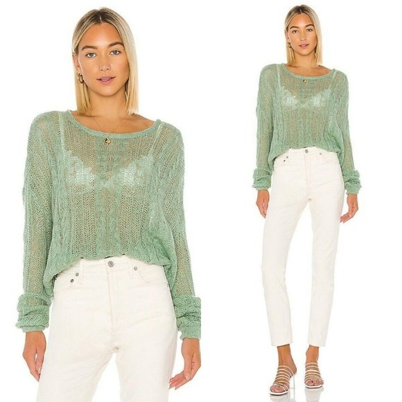 Free People Sweaters - Free People Angel Soft Sweater Mint Green